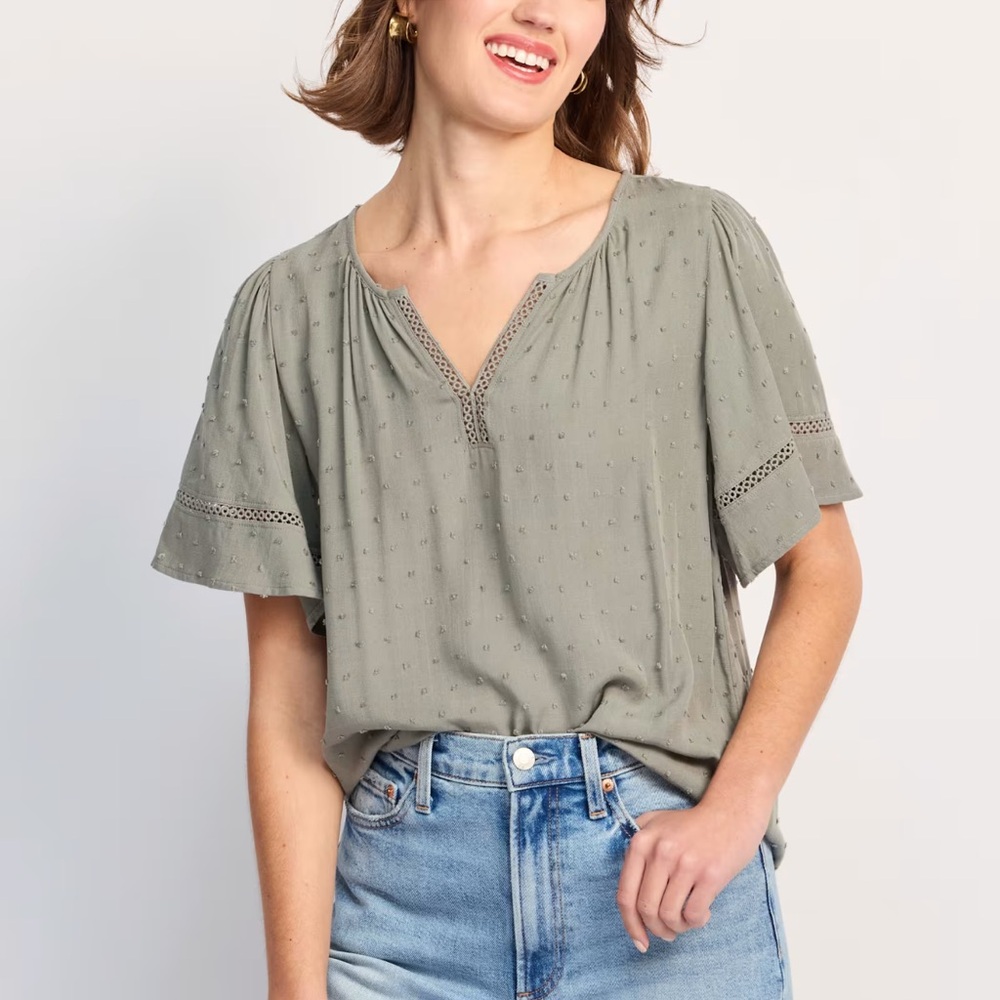 Beacon Apparel Ravenna Clip Dot Blouse